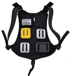 SUBLEST Baudrier Dorsal QUICKSAFE Simple Bretelles Avec 6 Poches Vides -Plongée Soldes SUBLEST Baudrier chasse sous marine GBD6P FLUO MS 1