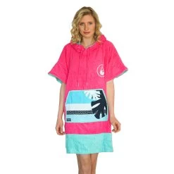 WAVE HAWAII PONCHO BAMBOO PINK WAVE En Coton Bio Et Fibre De Bamboo -Plongée Soldes WAVE HAWAII PONCHO BAMBOO PINK WAVE en coton bio et fibr 2