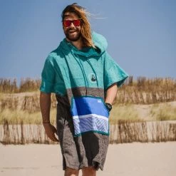 WAVE HAWAII PONCHO BAMBOO TRES En Coton Bio Et Fibre De Bamboo -Plongée Soldes WAVE HAWAII PONCHO BAMBOO TRES en coton bio et fibre de 2