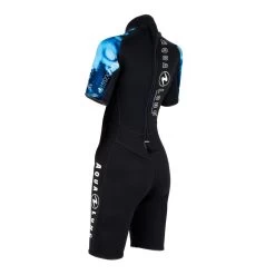 AQUALUNG HYDROFLEX 3mm Shorty Femme 2022 -Plongée Soldes shorty hydroflex bleu femme2 18 01 21